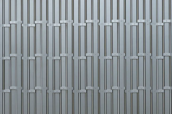 Zinco Galvanizado Folha Metálica Moderna Textura Portão Textura Vertical — Fotografia de Stock