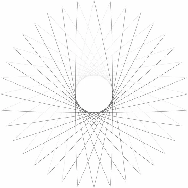 Strahlen Strahlen Element Sunburst Starburst Form Auf Weiß Strahlende Radiale — Stockvektor