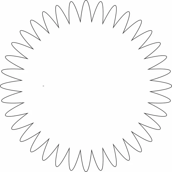 Strahlen Strahlen Element Sunburst Starburst Form Auf Weiß Strahlende Radiale — Stockvektor