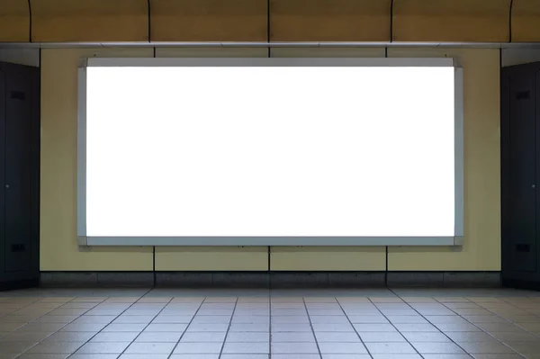 Large blank billboard on a street wall, banners with room to add — Stock Photo, Image