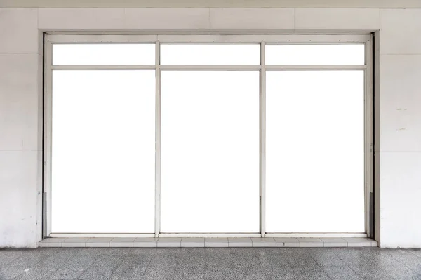 Shop Boutique Store Front med stora fönster och plats för namn — Stockfoto