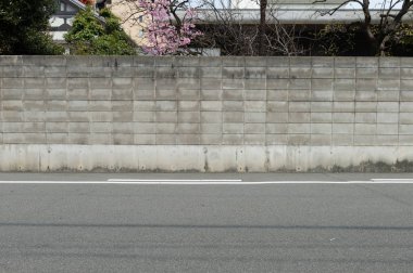 Sokak duvarı arka planı, endüstriyel arka plan, depo tuğla duvarlı boş Grunge şehir sokağı