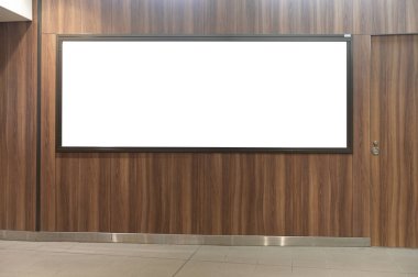 Büyük boş billboard bir sokak duvara afiş eklemek için oda