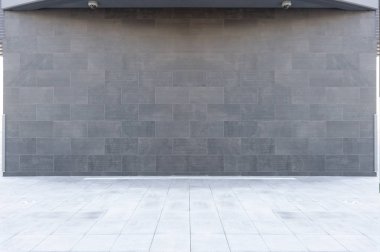 Sokak duvarı arka planı, endüstriyel arka plan, depo tuğla duvarlı boş Grunge şehir sokağı