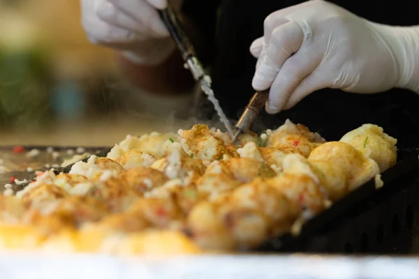 Takoyaki je nejznámější japonské jídlo v Japonsku. — Stock fotografie