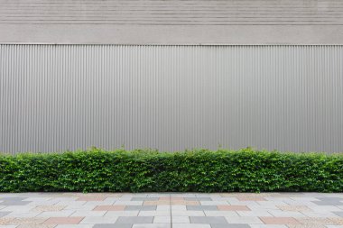 Sokak duvarı arka planı, endüstriyel arka plan, depo tuğla duvarlı boş Grunge şehir sokağı