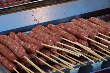 Sokak yemeklerinde barbekü, Taipei, Tayvan