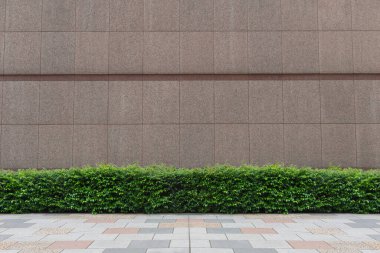 Sokak duvarı arka planı, endüstriyel arka plan, depo tuğla duvarlı boş Grunge şehir sokağı