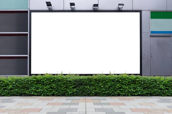 Grande Cartellone Bianco Muro Stradale Striscioni Con Spazio Aggiungere Proprio — Foto Stock