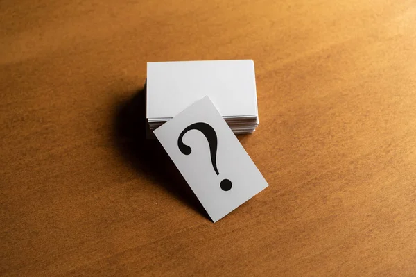 Question Mark Heap Table Concept Confusion Question Solution — Stock Photo, Image