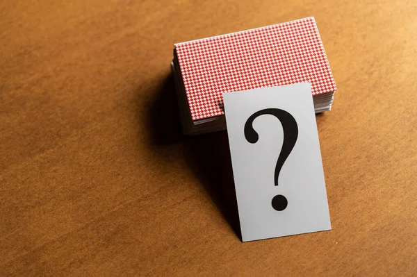 Question Mark Heap Table Concept Confusion Question Solution — Stock Photo, Image