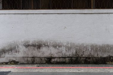 Sokak duvarı arka planı, endüstriyel arka plan, depo tuğla duvarlı boş Grunge şehir sokağı