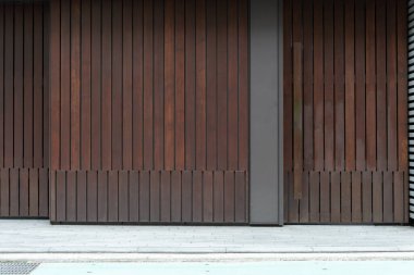 Sokak duvarı arka planı, endüstriyel arka plan, depo tuğla duvarlı boş Grunge şehir sokağı