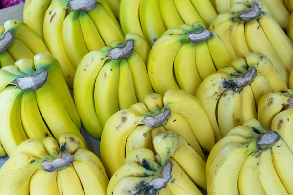 Fresh Banana Yellow Background Fruit Market — Stock Photo, Image