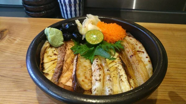 刺身生魚海鮮丼 刺身丼 どんぶり 日本料理 — ストック写真