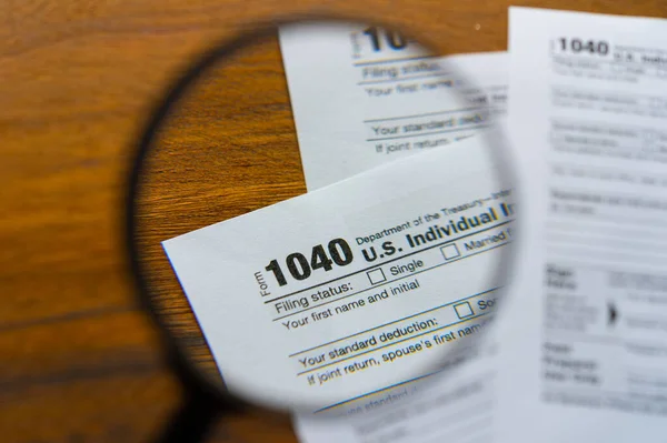 1040 Formulario Declaración Individual Del Impuesto Sobre Renta — Foto de Stock