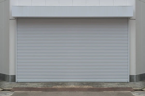 Tiro Close Porta Automática Rolo Metal Usado Fábrica Armazenamento Garagem — Fotografia de Stock