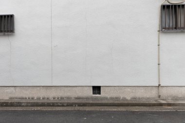 Sokak duvarı arka planı, endüstriyel arka plan, depo tuğla duvarlı boş Grunge şehir sokağı