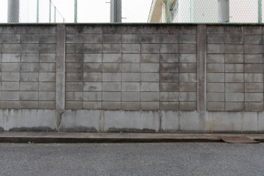 Sokak duvarı arka planı, endüstriyel arka plan, depo tuğla duvarlı boş Grunge şehir sokağı