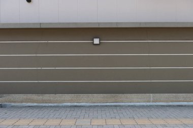 Sokak duvarı arka planı, endüstriyel arka plan, depo tuğla duvarlı boş Grunge şehir sokağı