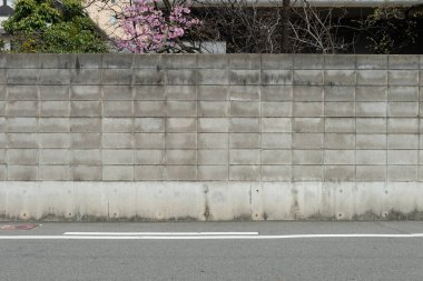 Sokak duvarı arka planı, endüstriyel arka plan, depo tuğla duvarlı boş Grunge şehir sokağı