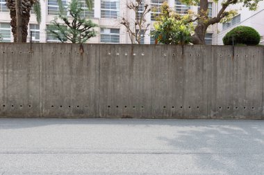 Sokak duvarı arka planı, endüstriyel arka plan, depo tuğla duvarlı boş Grunge şehir sokağı