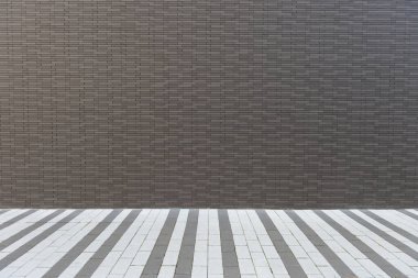 Sokak duvarı arka planı, endüstriyel arka plan, depo tuğla duvarlı boş Grunge şehir sokağı