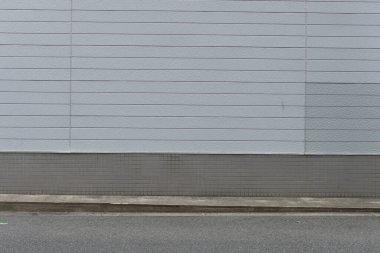 Sokak duvarı arka planı, endüstriyel arka plan, depo tuğla duvarlı boş Grunge şehir sokağı