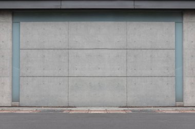 Sokak duvarı arka planı, endüstriyel arka plan, depo tuğla duvarlı boş Grunge şehir sokağı