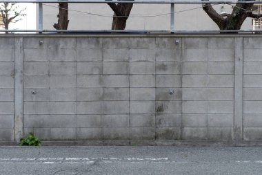 Sokak duvarı arka planı, endüstriyel arka plan, depo tuğla duvarlı boş Grunge şehir sokağı