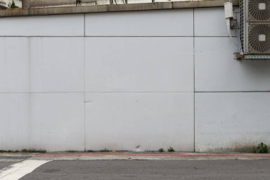 Sokak duvarı arka planı, endüstriyel arka plan, depo tuğla duvarlı boş Grunge şehir sokağı