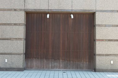 Sokak duvarı arka planı, endüstriyel arka plan, depo tuğla duvarlı boş Grunge şehir sokağı