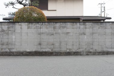 Sokak duvarı arka planı, endüstriyel arka plan, depo tuğla duvarlı boş Grunge şehir sokağı