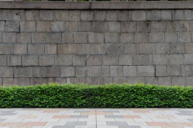 Sokak duvarı arka planı, endüstriyel arka plan, depo tuğla duvarlı boş Grunge şehir sokağı