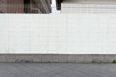 Sokak duvarı arka planı, endüstriyel arka plan, depo tuğla duvarlı boş Grunge şehir sokağı