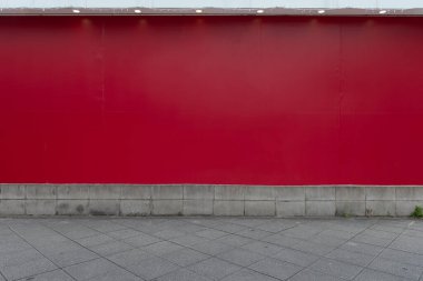 Sokak duvarı arka planı, endüstriyel arka plan, depo tuğla duvarlı boş Grunge şehir sokağı