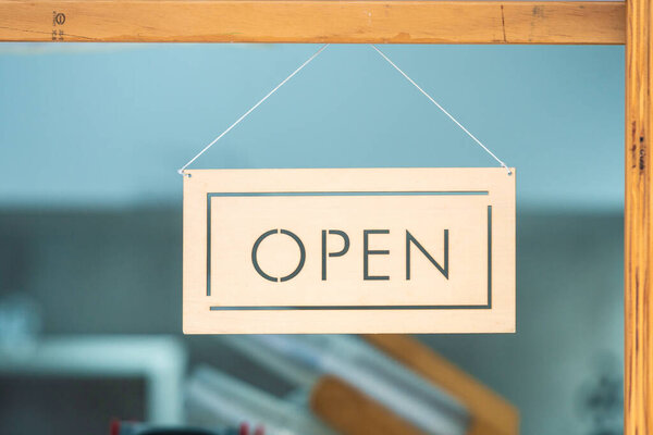 yes we're open sign , vintage restaurant sign , Open sign in street cafe