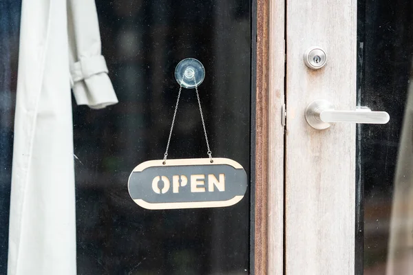 yes we\'re open sign , vintage restaurant sign , Open sign in street cafe