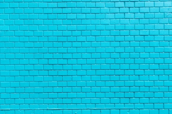 蓝色砖墙背景 — 图库照片