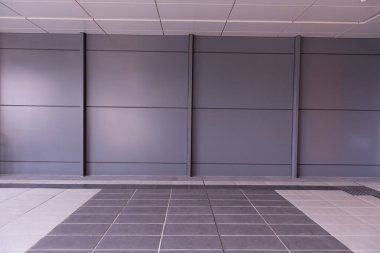 Sokak duvarı arka planı, endüstriyel arka plan, depo tuğla duvarlı boş Grunge şehir sokağı