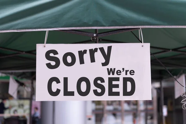 Sorry Closed Sign Hanging Restaurant Store Office Other — Stock Photo, Image