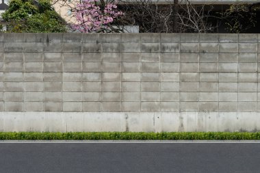 Sokak duvarı arka planı, endüstriyel arka plan, depo tuğla duvarlı boş Grunge şehir sokağı