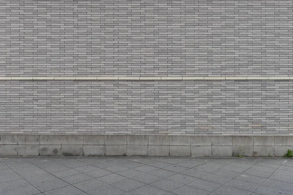 街道墙背景 工业背景 空旷的城市街道 有仓库砖墙 — 图库照片