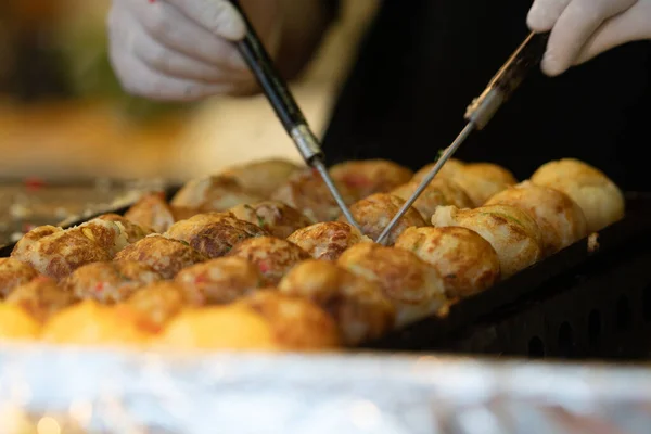 Takoyaki Nejznámější Japonské Jídlo Japonsku — Stock fotografie