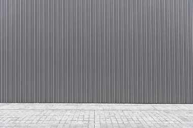 Sokak duvarı arka planı, endüstriyel arka plan, depo tuğla duvarlı boş Grunge şehir sokağı