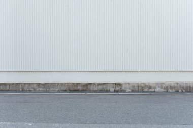 Sokak duvarı arka planı, endüstriyel arka plan, depo tuğla duvarlı boş Grunge şehir sokağı