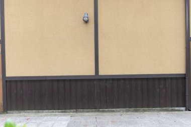 Sokak duvarı arka planı, endüstriyel arka plan, depo tuğla duvarlı boş Grunge şehir sokağı