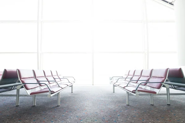 Building Interior Glass Windows Sit Benches — Stock Photo, Image