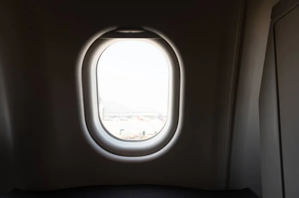 Flying Plane Window View — Stock Photo, Image