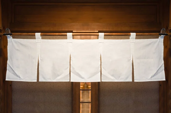 Tecido Cortina Como Que Pendura Frente Restaurantes Lojas Tradicionais Japoneses — Fotografia de Stock